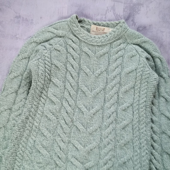 Aran Sweater Market Made In Ireland 100% Merino Wool