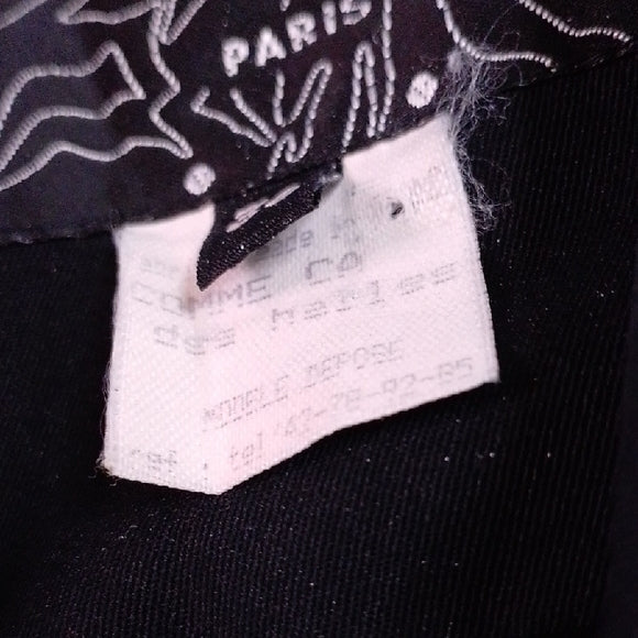 COMME CA des halles Paris Black Double-Breasted Blazer Open Back