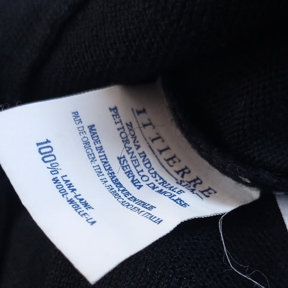 Vintage 1990s Versace Jeans Couture Black WOOL Button-Up Sweater