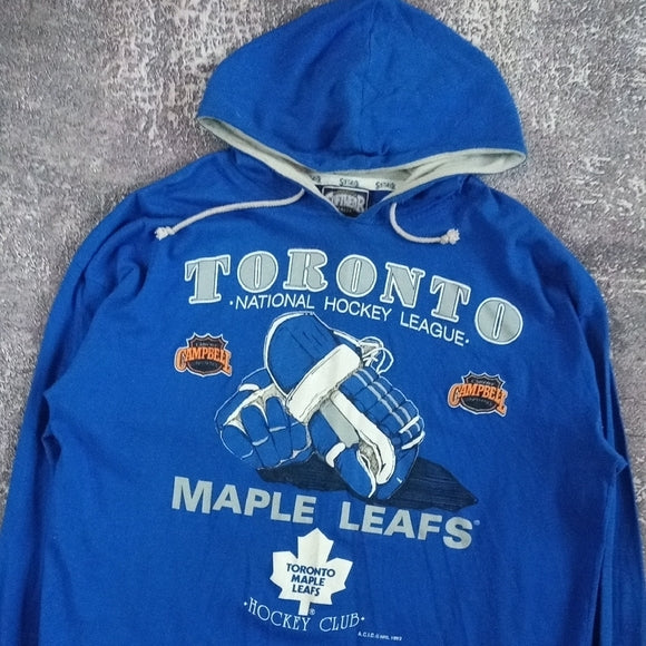 Vintage 1992 Toronto Maple Leafs Sweatshirt Sweater With Hood Single Stitch