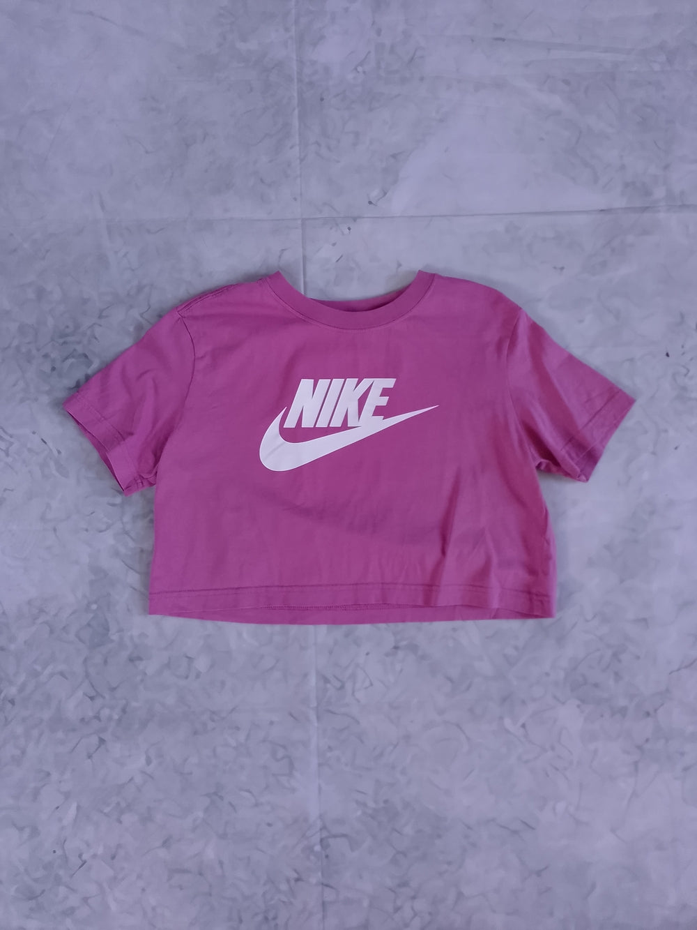 Nike Pink Logo Crop T-Shirt