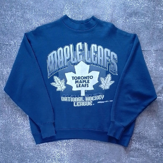 VINTAGE 1993 NHL TORONTO MAPLE LEAFS CREWNECK SWEATER