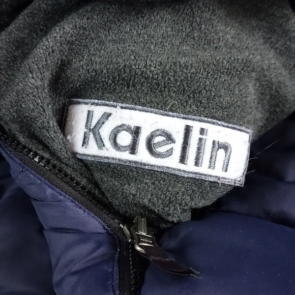 VINTAGE 90s Kaelin Down Puffer Jacket Reversible UNISEX