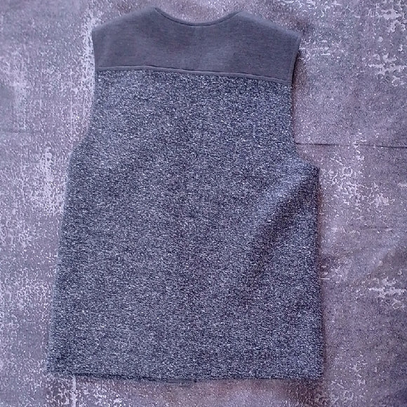 CLUB MONACO Gray Sleeveless Zip Vest