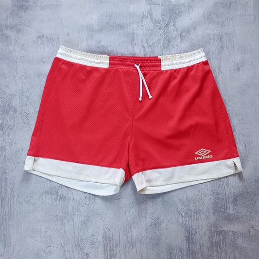 Vintage 90s RED/White Umbro Essential Shorts