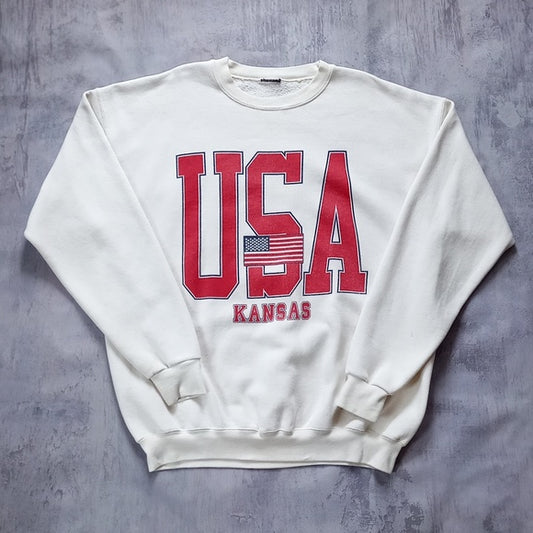 Vintage 90s USA KANSAS Crewneck Sweater UNISEX