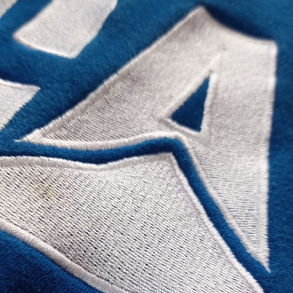 CAT CATERPILLAR Embroidered Blue Hoodie