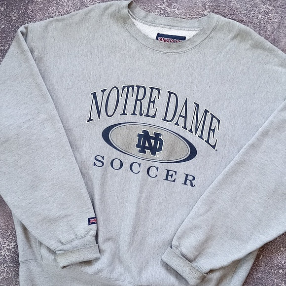 Vintage 90s Notre Dame Soccer Jansport Crewneck Sweater unisex