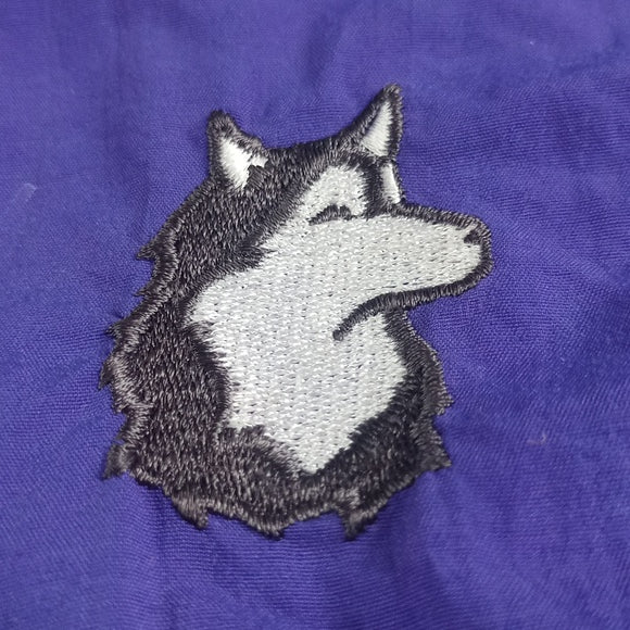 Vintage 90s Hip Hop Style Windbreaker With Husky Head  UNISEX