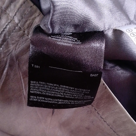 SHEEP NAPPA LEATHER JACKET GREY FAVOURITES YESSICA