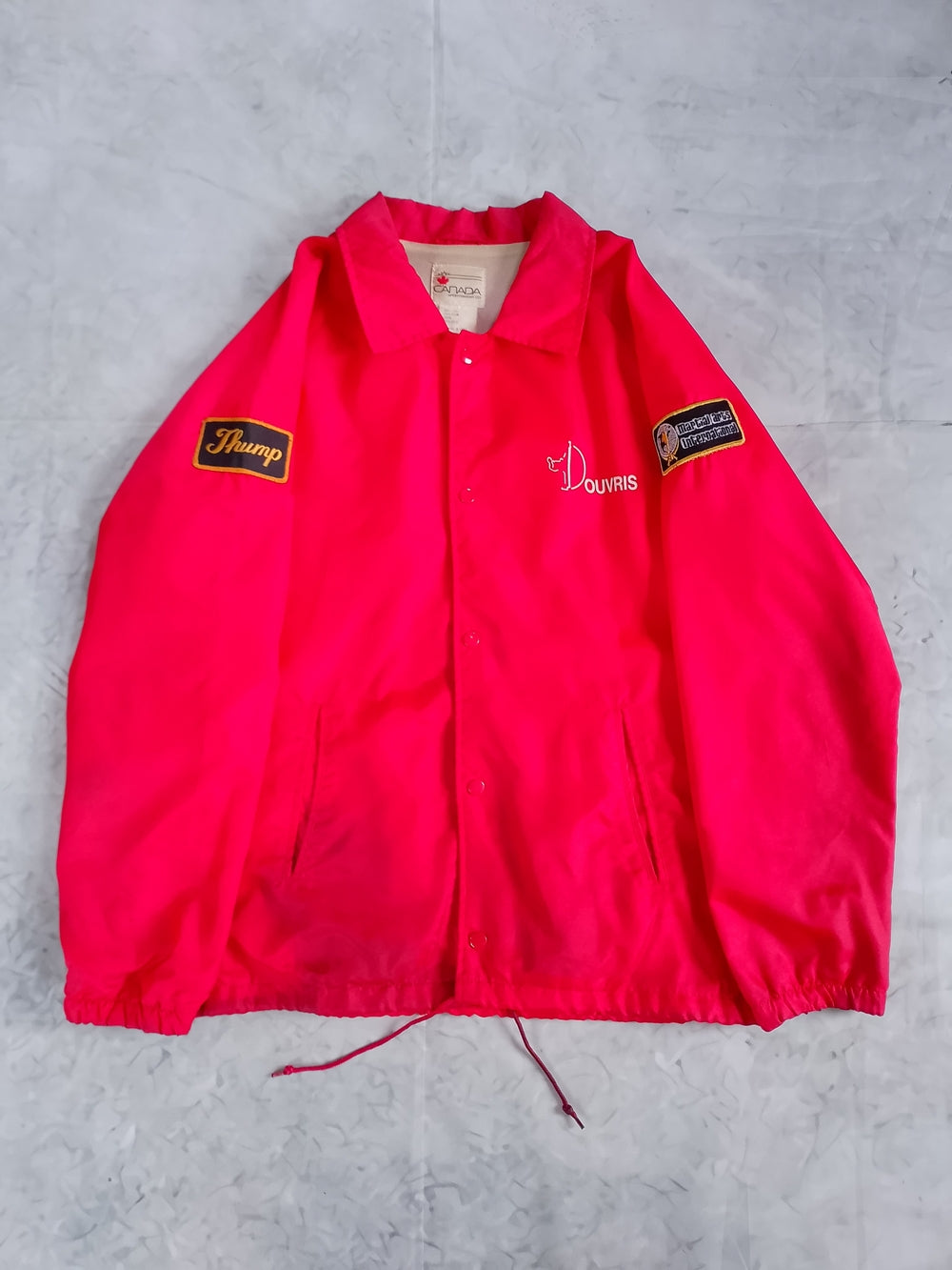 Vintage 2002 Douvris Martial Arts THUMP Jacket Kicking Guy