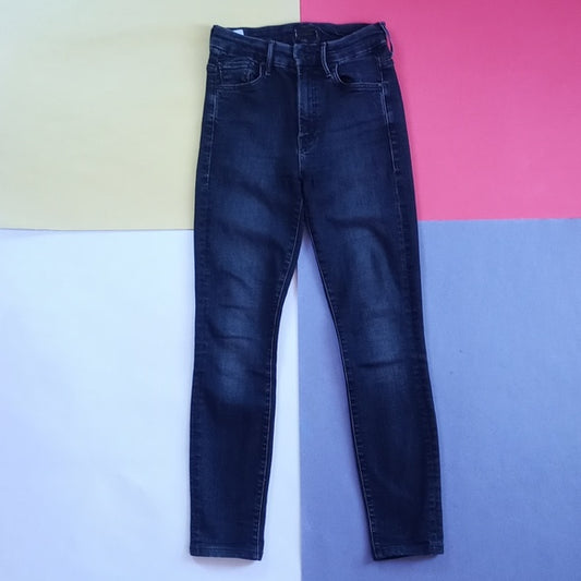 Mother High Waisted Looker Hawk Black Denim Jeans