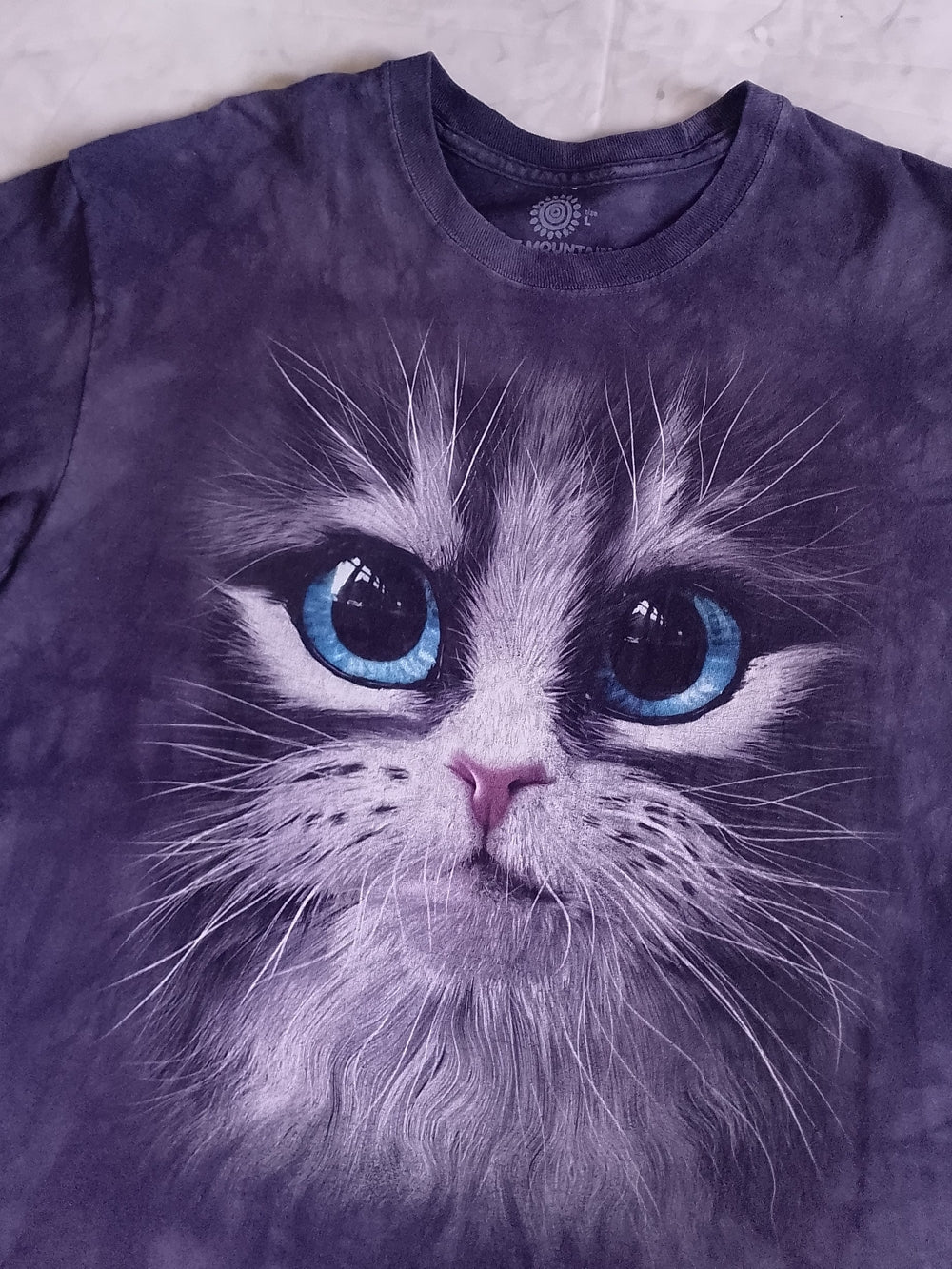 Kitty Cat Face Tie Dye The Mountain T-Shirt UNISEX