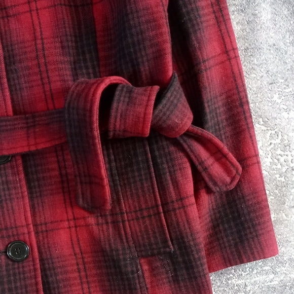 Jacob Red Plaid Wool Women's Coat