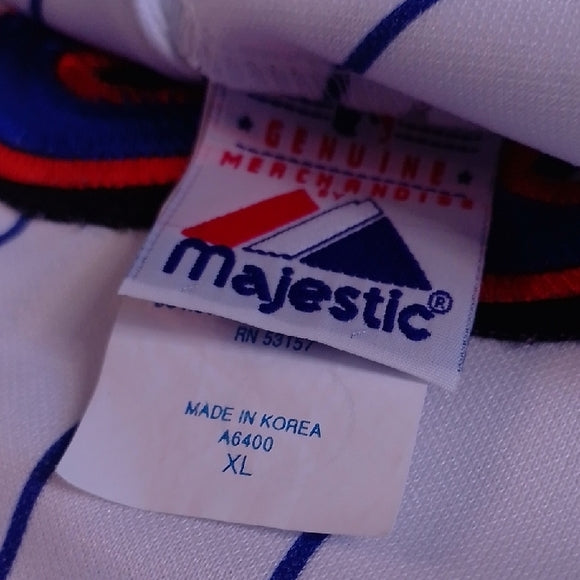 Vintage 90s MLB Mets Majestic Jersey Pinestripe Blank Unisex