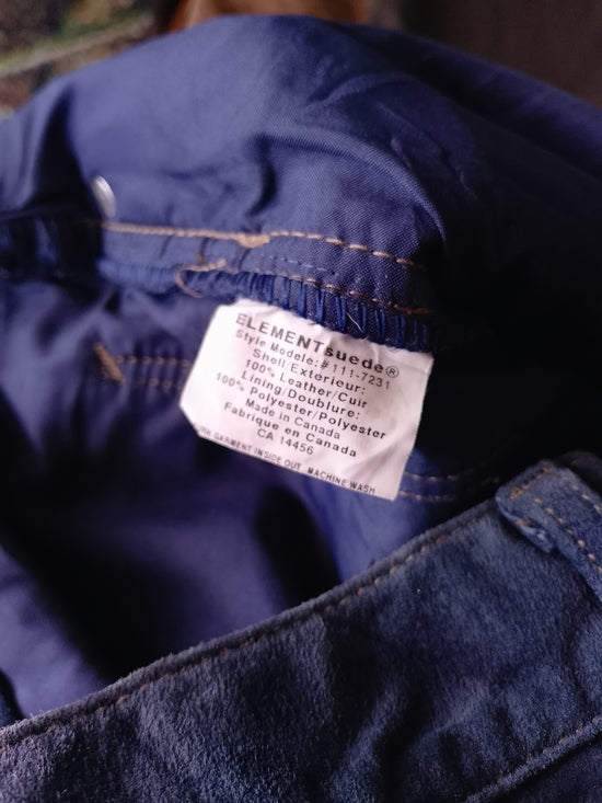 Vintage Y2K Element Suede Blue Pants