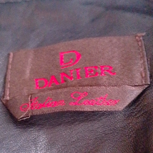Vintage 90s Danier Classic Black Italian Leather Jacket