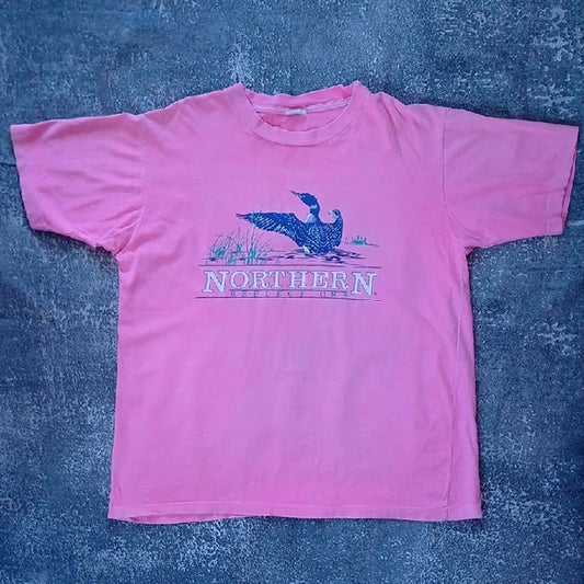 Vintage 90s Pink Northern Reflections Single stitch T-Shirt UNISEX