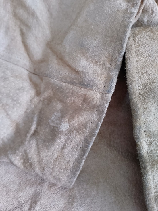 Women’s Suede Moto Jacket - Beige LEATHER SMART SET