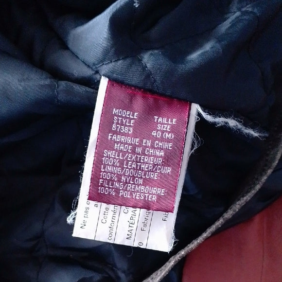 Vintage 90s NEVADA Brown Leather Jacket for Men