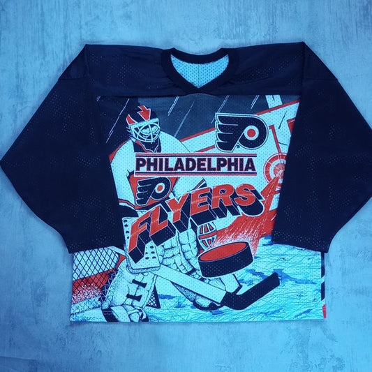 Vintage Philadelphia Flyers Hockey NHL Jersey Screen Print Rare CCM