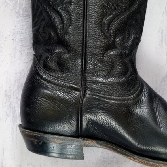 AMPUTEE LEFT FOOT Boulet 1847 Cowboy Boot Deer Leather UNISEX