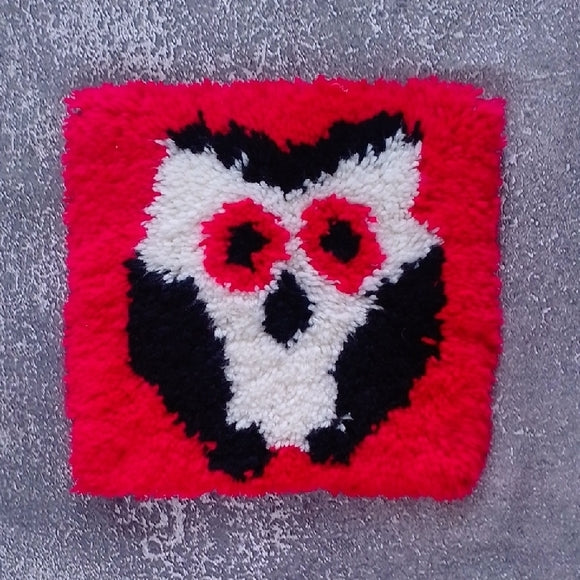 Vintage Owl Latch Hook Rug