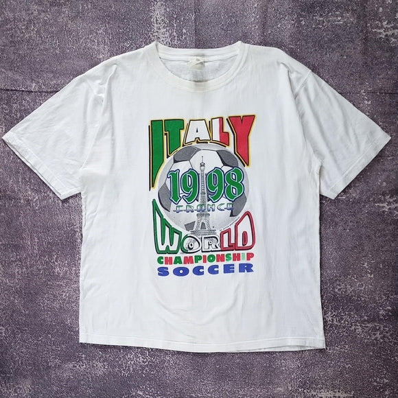 Vintage Italy 1998 World Championship Soccer T-Shirt