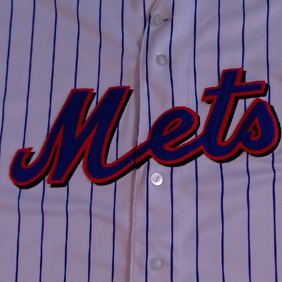 Vintage 90s MLB Mets Majestic Jersey Pinestripe Blank Unisex
