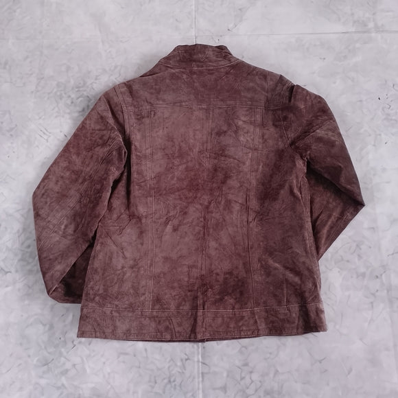 Denver Hayes Men's Suede Zip-Up Jacket - Brown