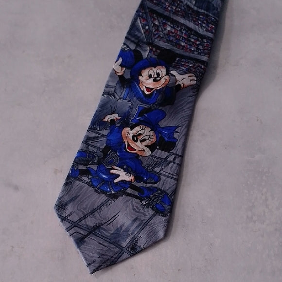 Vintage Disney Minnie & Mickey Mouse Football Touchdown Graphic Tie