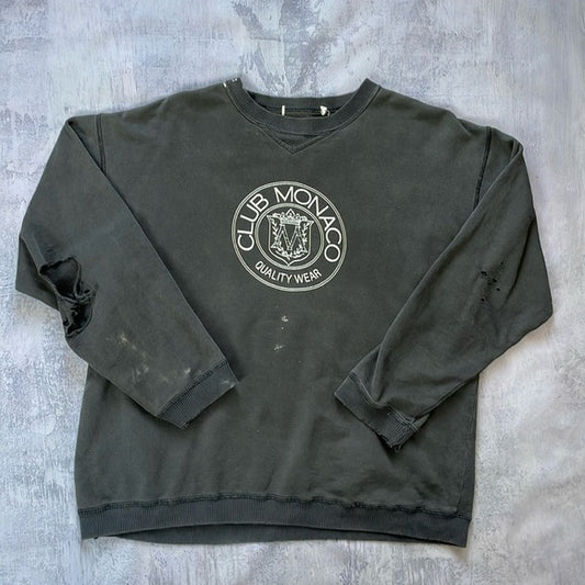 Vintage Club Monaco Distressed Crewneck Sweater