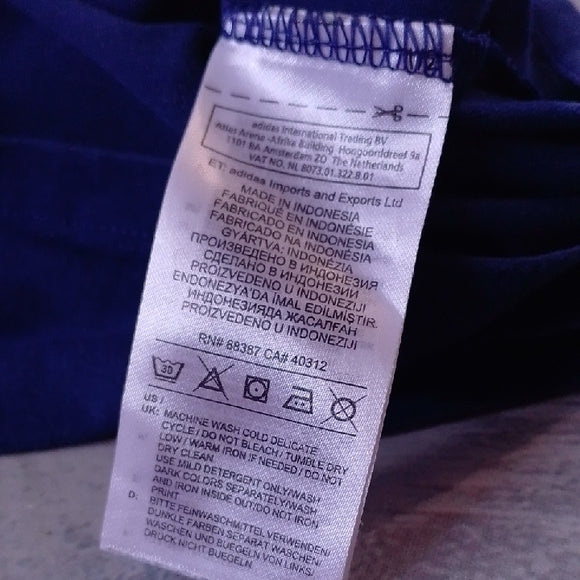 Adidas Navy Tee with White Logo