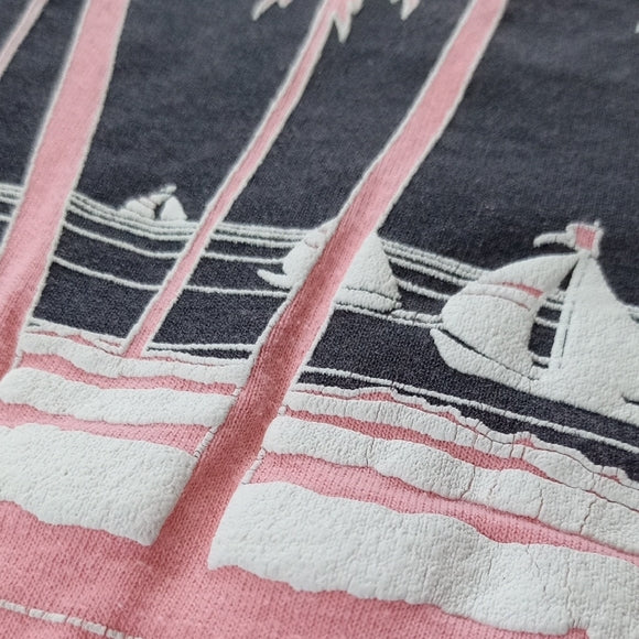 Vintage 1989 ONEITA REGGATTA FLORIDA SUNSET Single Stitch Graphic T-SHIRT