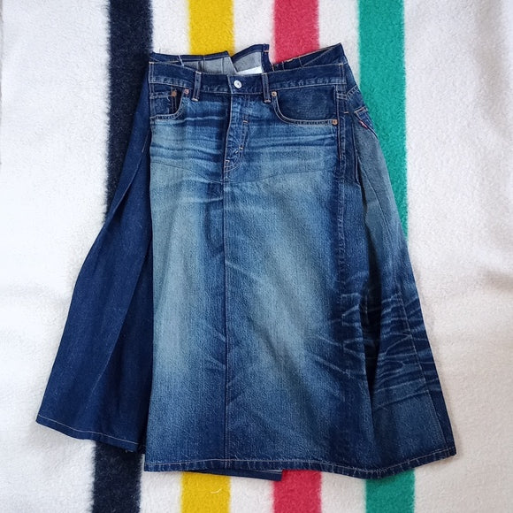 Junya Watanabe Junya Watanabe X Levi's Panelled Midi Skirt