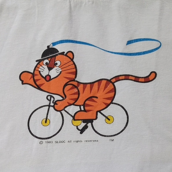 Vintage 1983 Korea Seoul Olympics Mascot Hodori Single Stitch T-Shirt