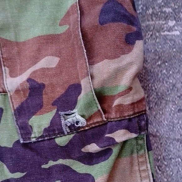 Vintage Military Surplus Camouflage Cargo Shorts
