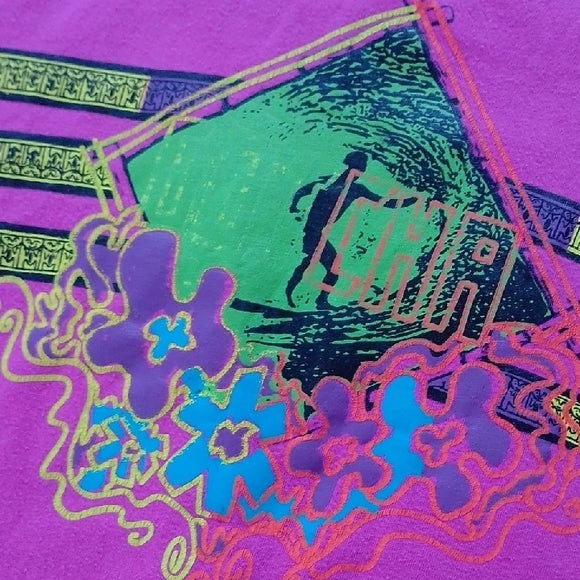 VINTAGE '90s GOTCHA PINK SURFER GRAPHIC T-SHIRT