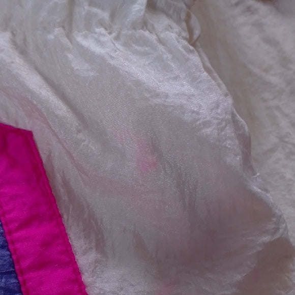 Vintage 90s Sun Style Yellow Pink Purple Colour Block