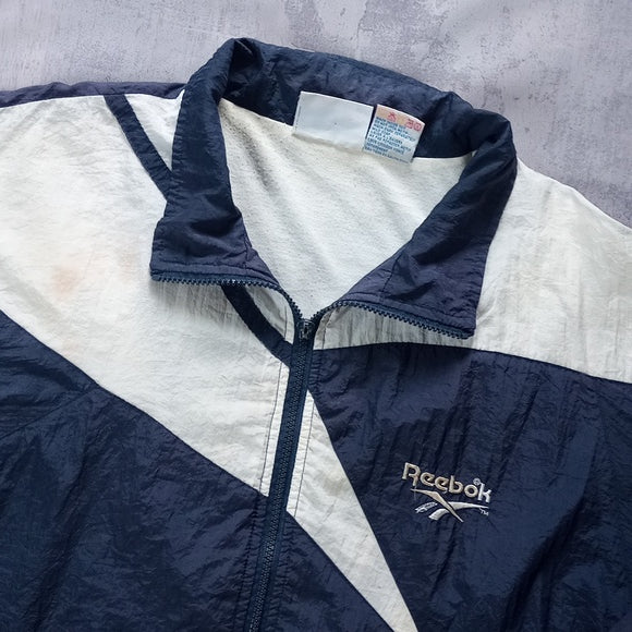 Vintage 90s Reebok Big Logo Windbreaker Jacket