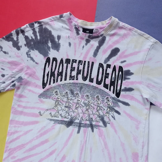 Grateful Dead Skulls and Hats Tie-dye H&M Band T-Shirt Relaxed Fit