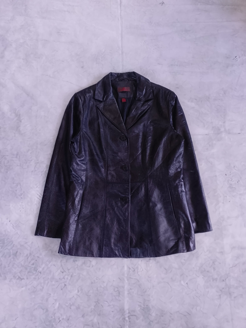 Danier Classic Women's Black Italian Leather Blazer Jacket