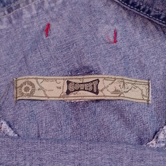 Vintage 90s GOWEST Denim Overalls Workwear