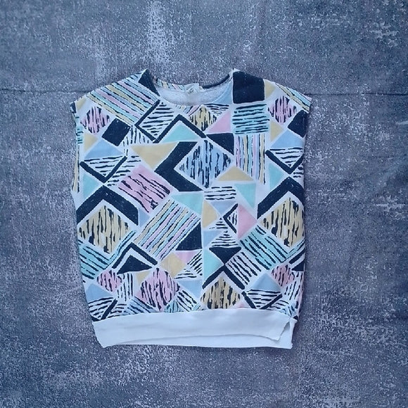 VINTAGE 90s WRANGLER Geometric Patterned Sleeveless Top