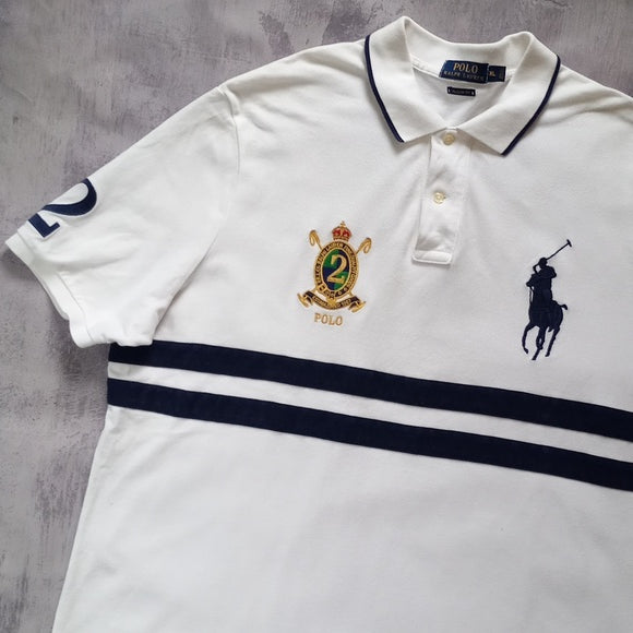 Polo By Ralph Lauren #2 Big Pony Double Stripped T-Shirt Classic Fit