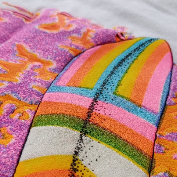 Vintage 90s FLORIDA Waterscape Art Print USA Tank Top 3D Puff