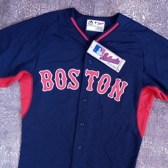 NWT 2014 Boston Red  Socks MLB Authentic Baseball Jersey Size 40 BLANK