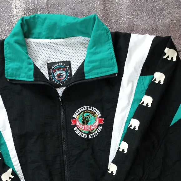Vintage 90s TEAM NWT POLAR BEAR WINDBREAKER JACKET