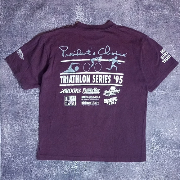 Vintage 1995 BROOKS WELLAND TRIATHALON Single Stitch T-Shirt