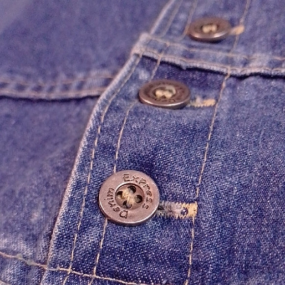 Vintage 90s Liaison DENIM SHORT OVERALLS SHORTALLS